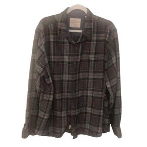 Vintage Plaid Long‎ Sleeve Flannel 2XL
